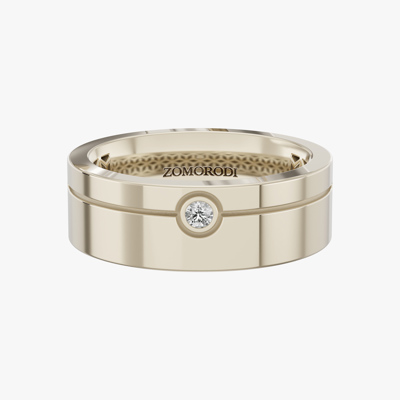 Ako Men's Solitaire Wedding Ring